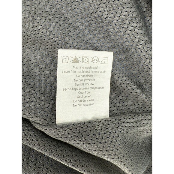 Mountain Khakis Shirt Men Blue MEDIUM Relaxed Nylon Shacket Snap Chores EUC - Picture 8 of 10